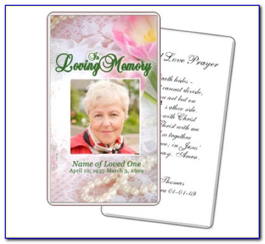 Free Printable Funeral Prayer Card Template