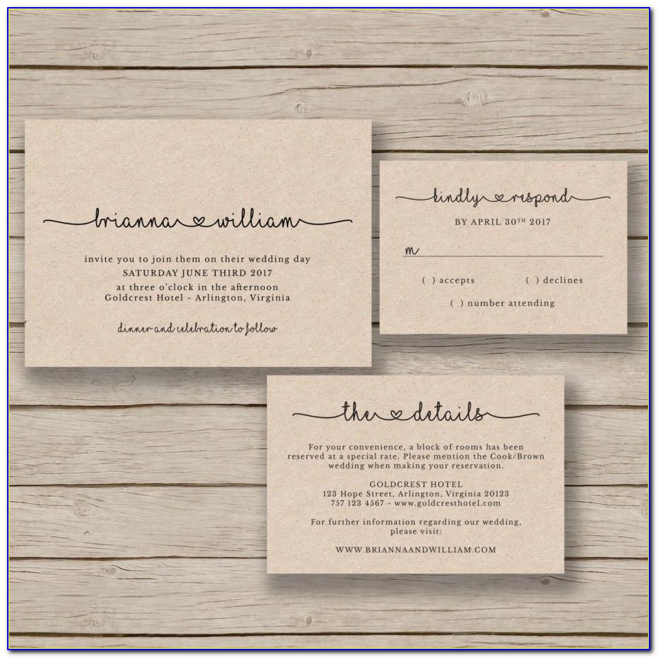 Free Rustic Printable Wedding Invitation Templates For Word