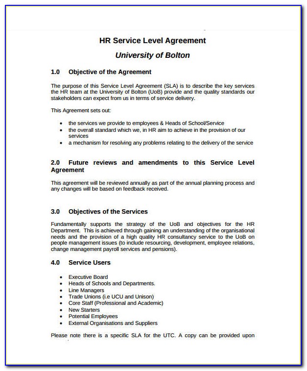 Free Service Agreement Template South Africa