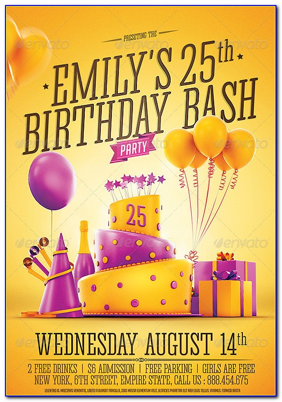 Free Surprise Birthday Party Flyer Templates