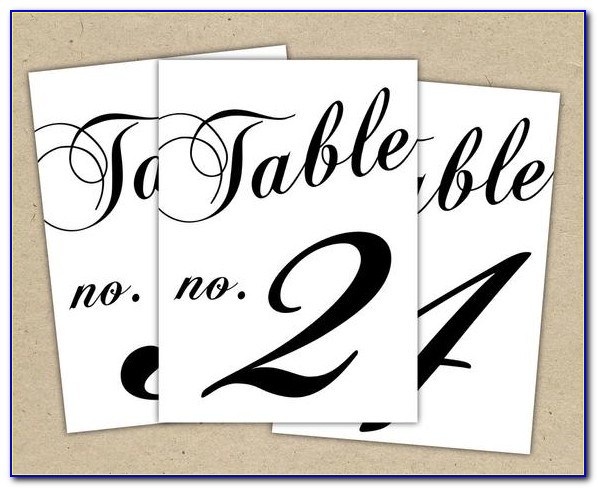 Free Table Number Templates 5x7