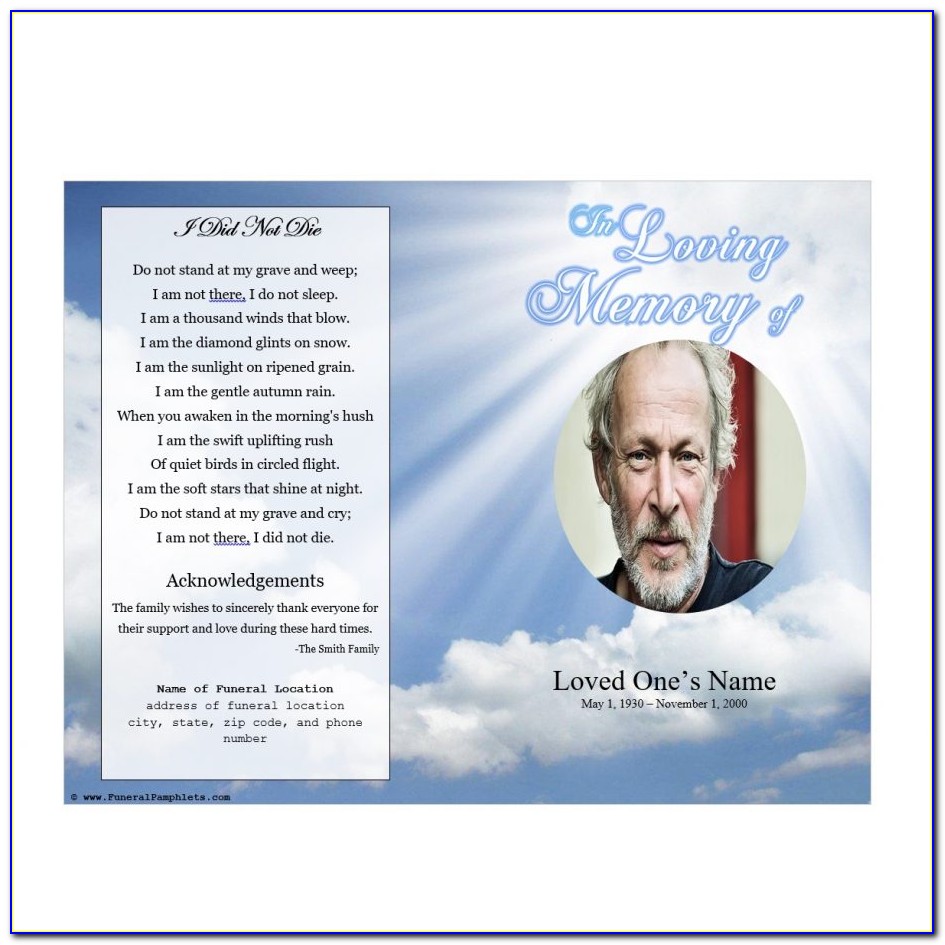 Funeral Programs Templates Word