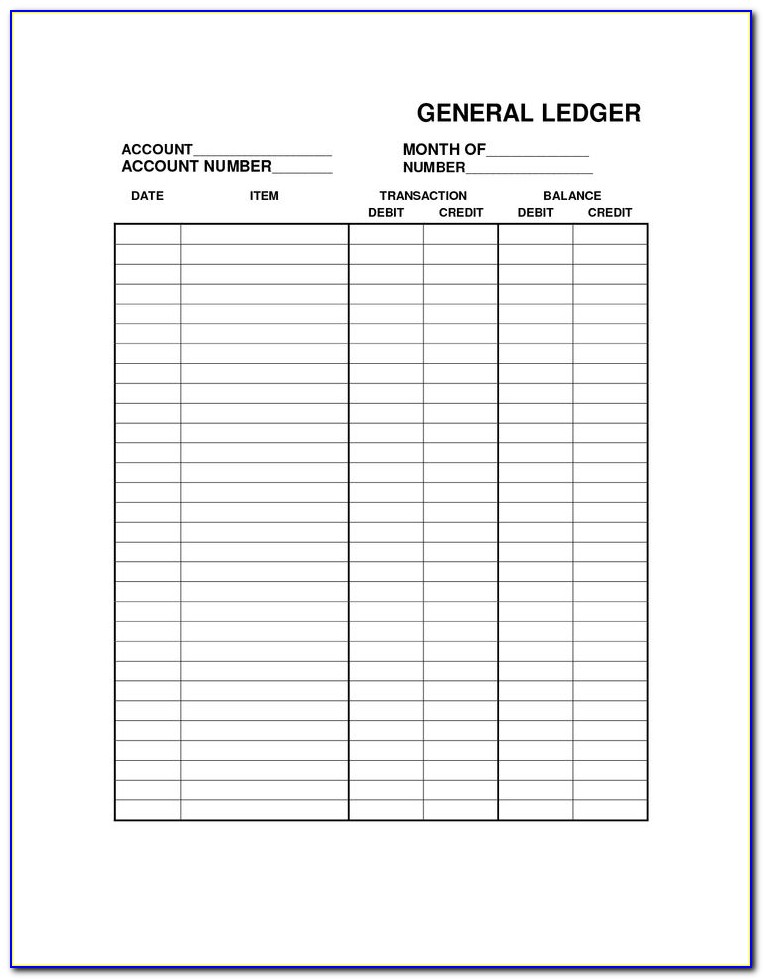 General Ledger Accounting Access Database Template