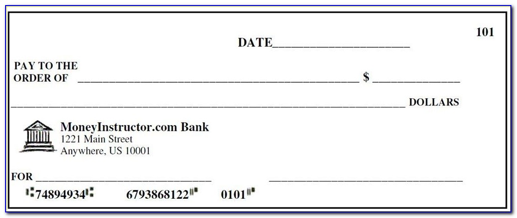 Giant Blank Check Template