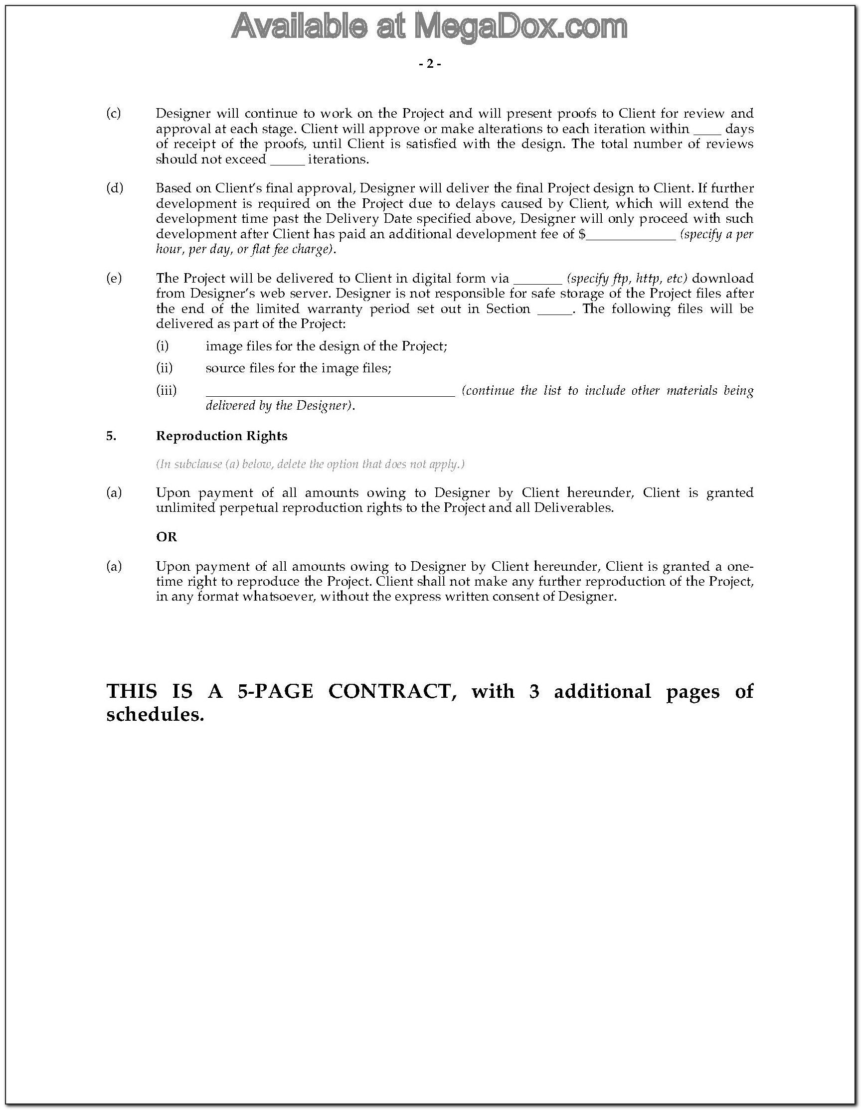 Graphic Design Employment Contract Template