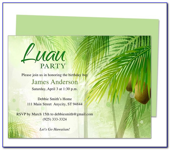 Hawaiian Invitation Templates