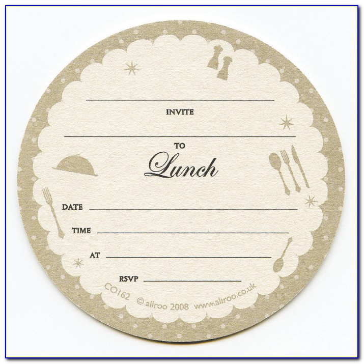 Lunch Invitation Template Free
