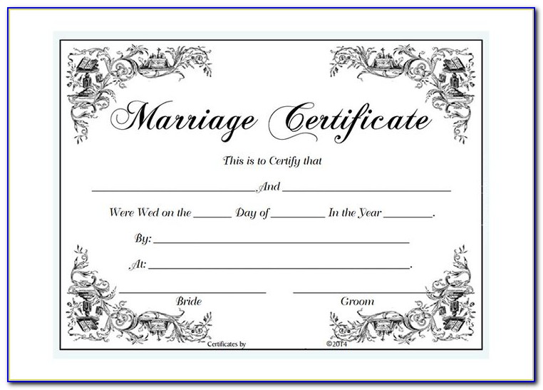 Marriage Certificate Templates