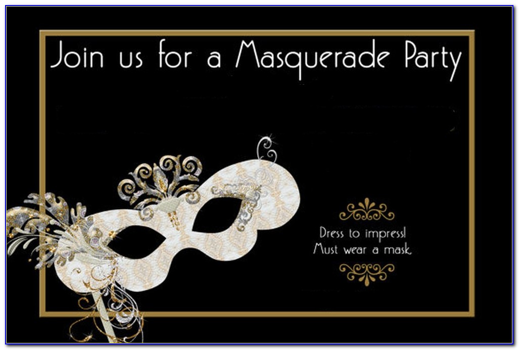 Masquerade Ball Invitation Template Free