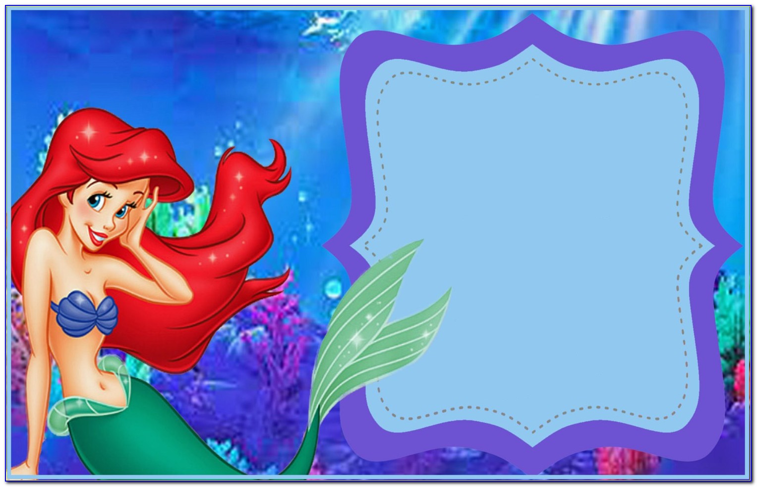 Mermaid Invitation Card Template