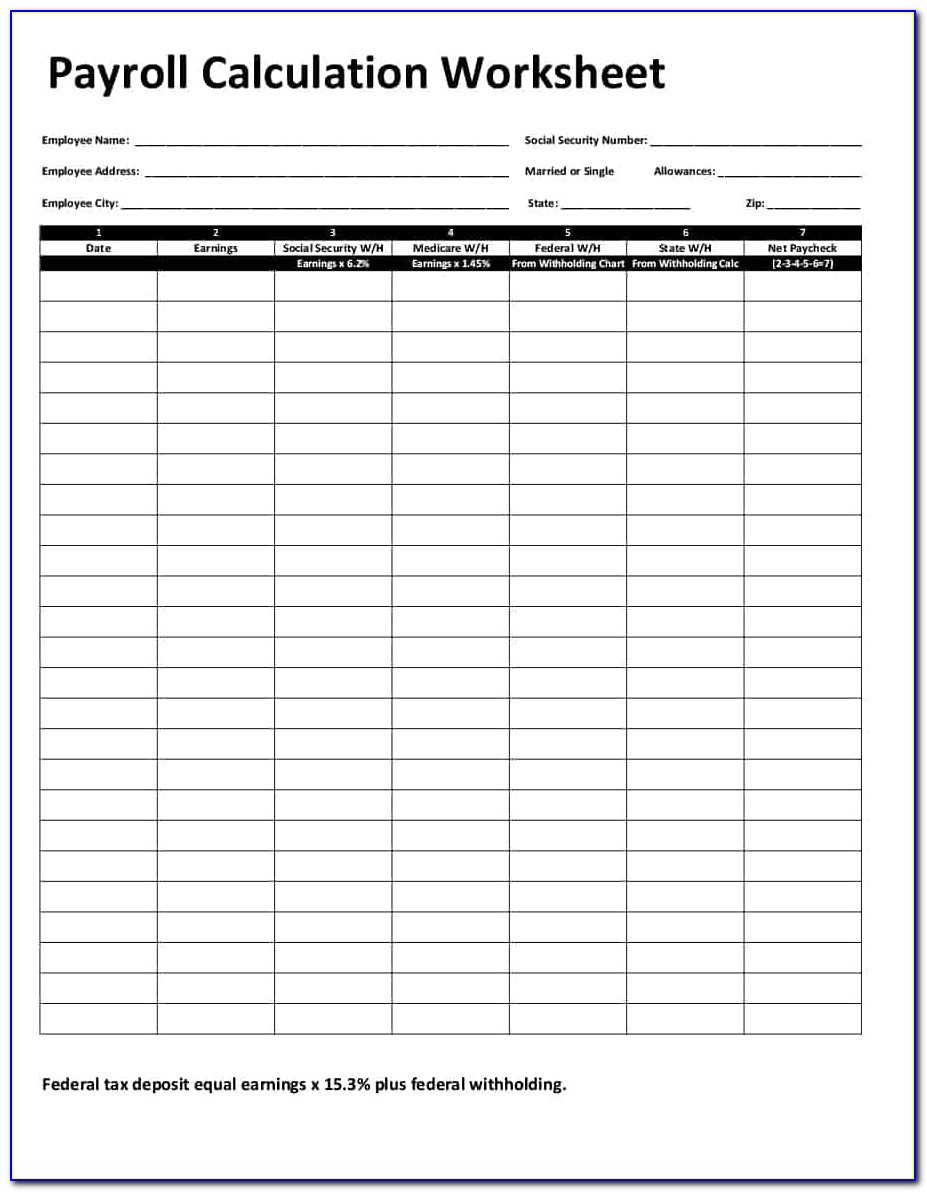 Microsoft Excel 2013 Free Payroll Templates