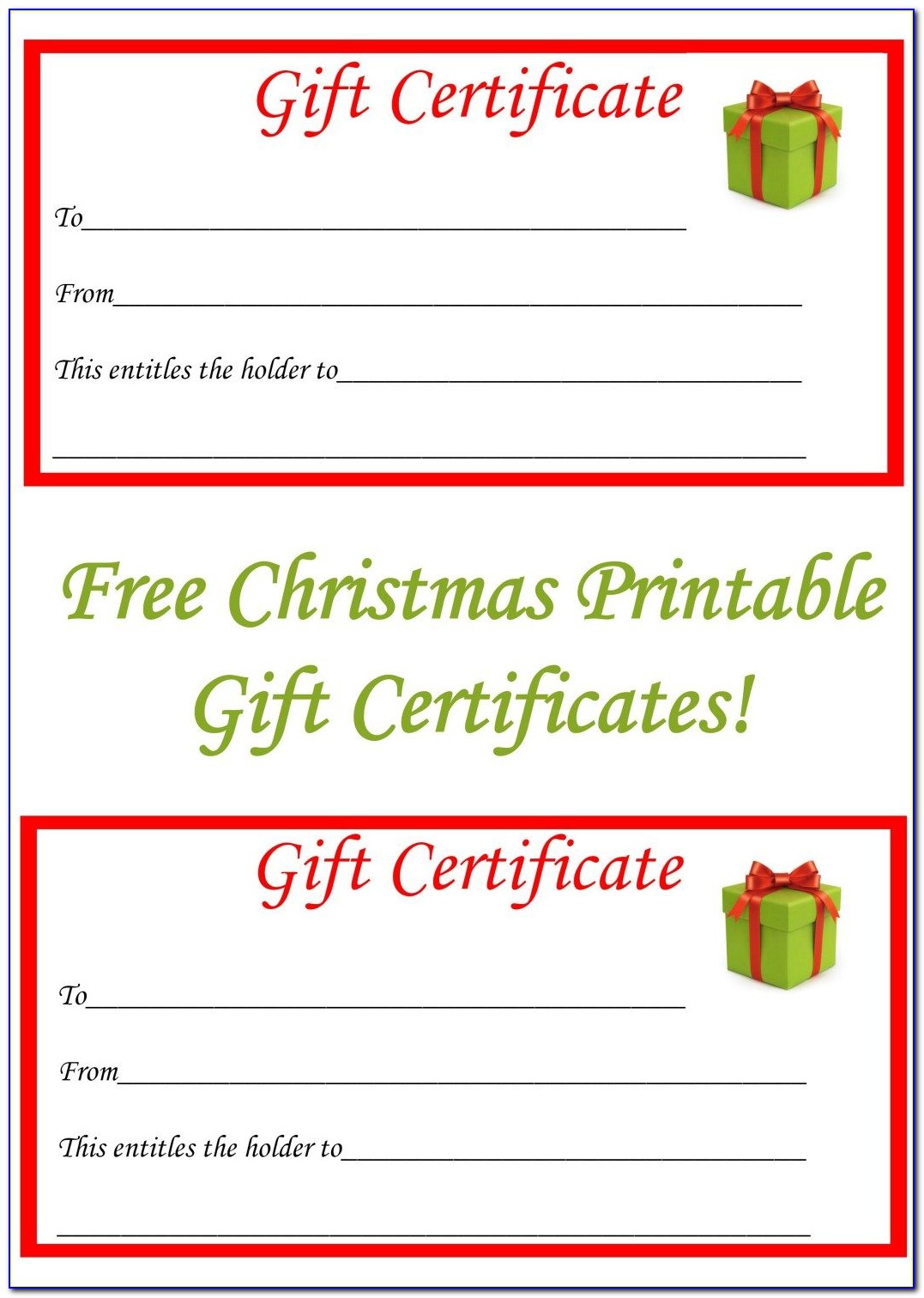 Printable Gift Certificate Template Pdf