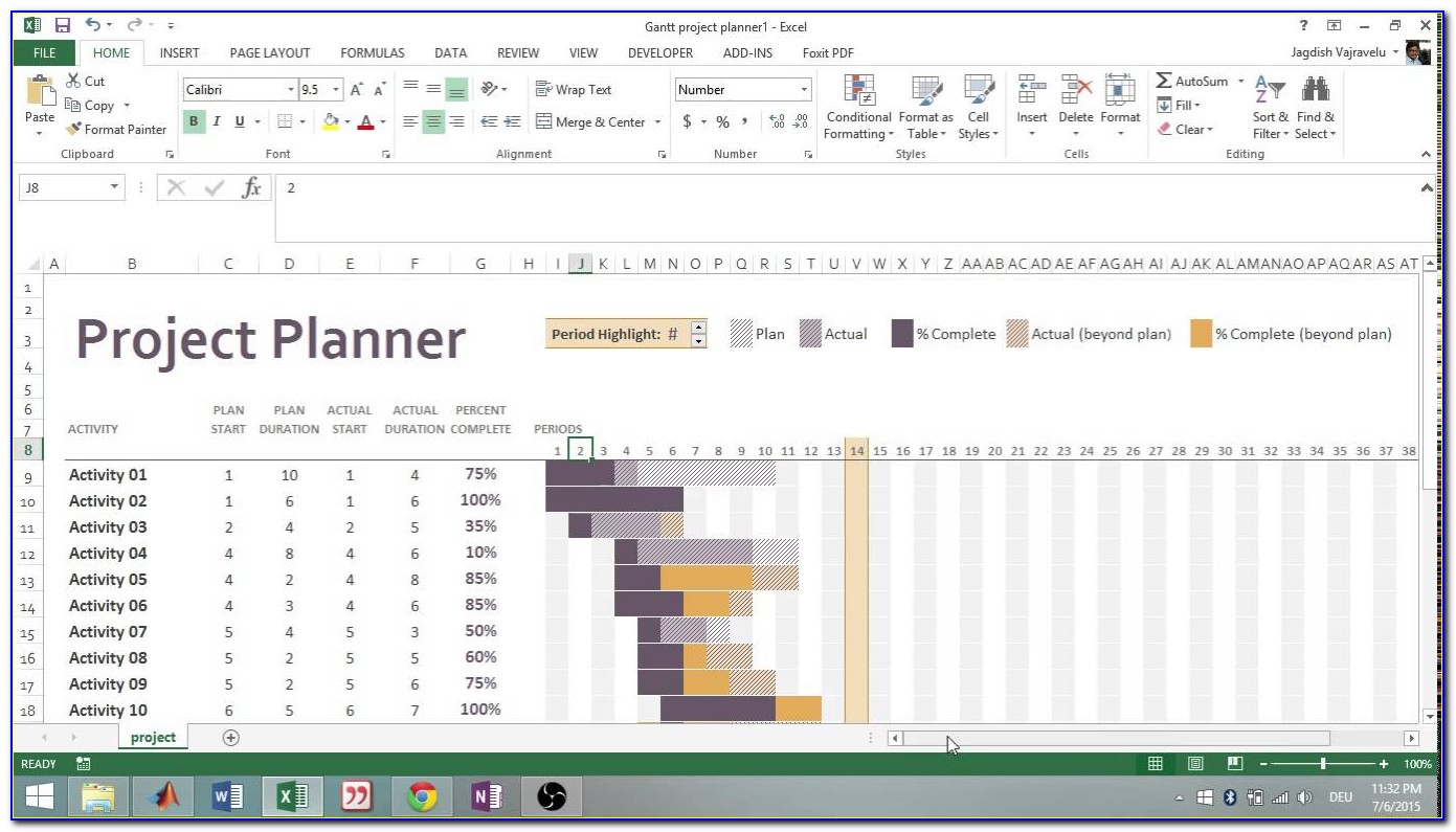 Project Plan Template Excel 2013 Xls