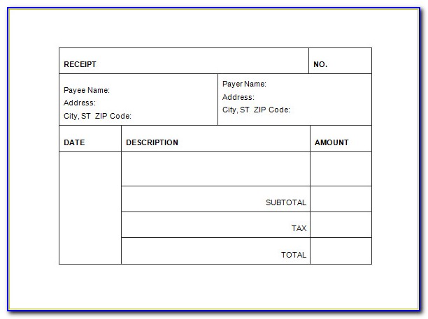 Receipt Business Template Excel Free