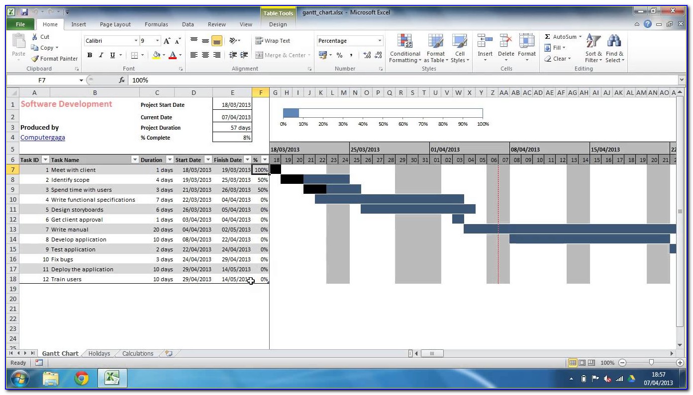 Simple Project Plan Template Excel 2013