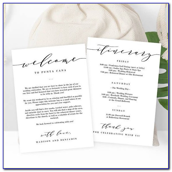 Wedding Guest Welcome Letter Template