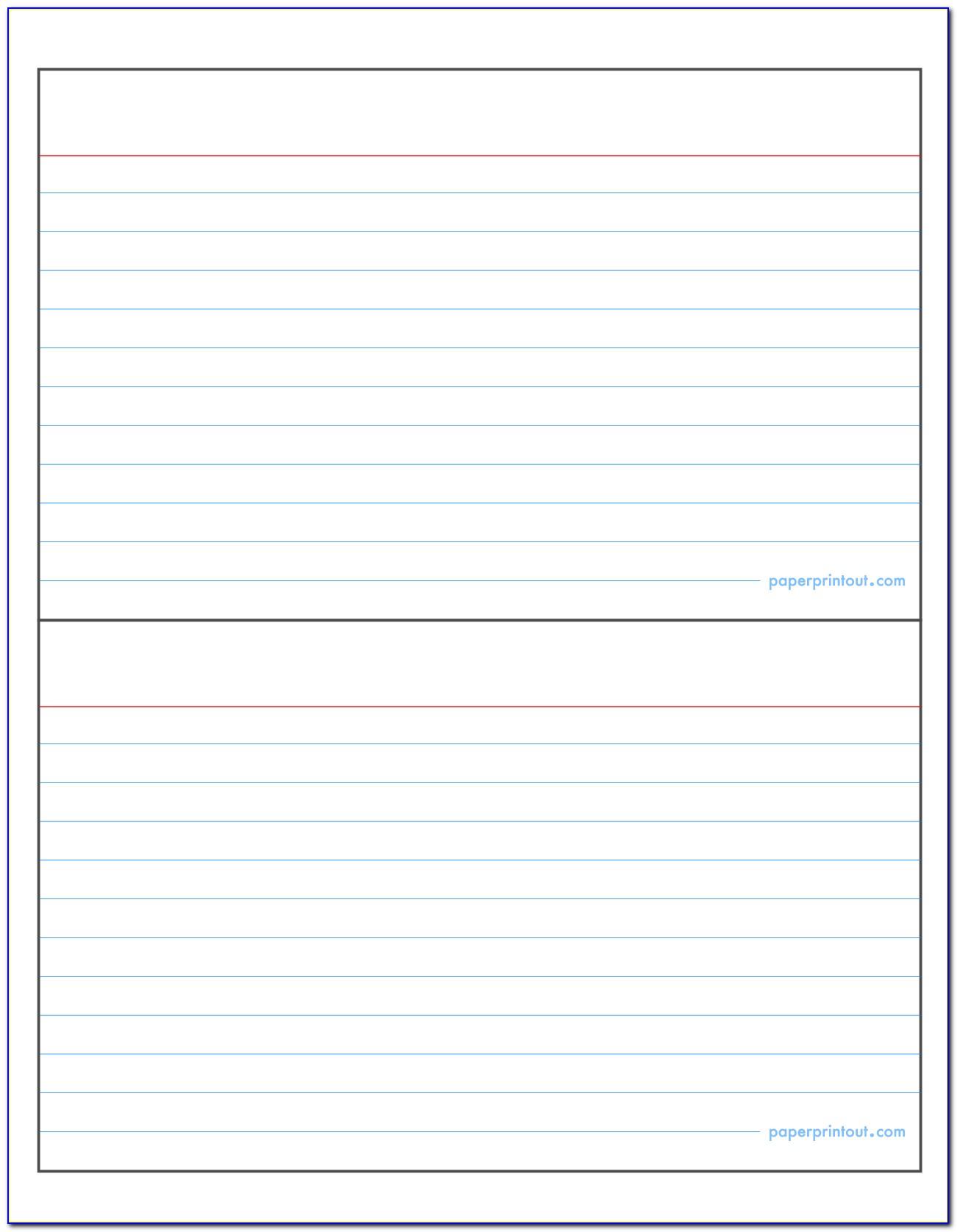 4x6 Index Card Template Word 2013