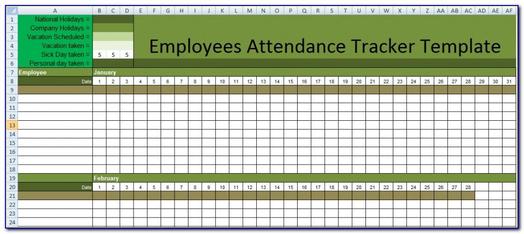 Attendance Tracker Template Free