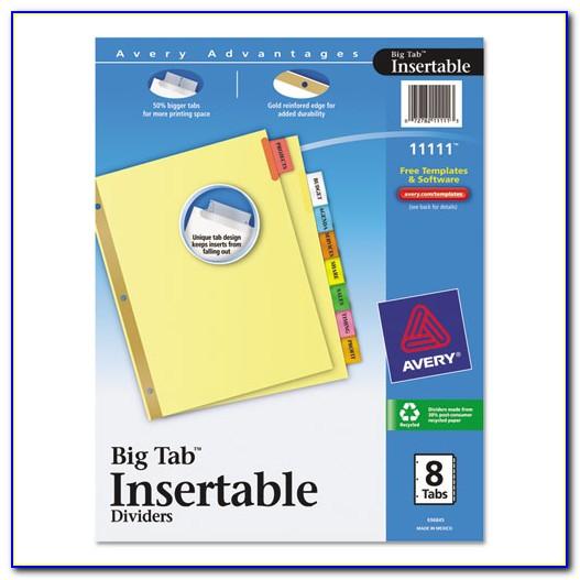 Avery Divider Templates 11517