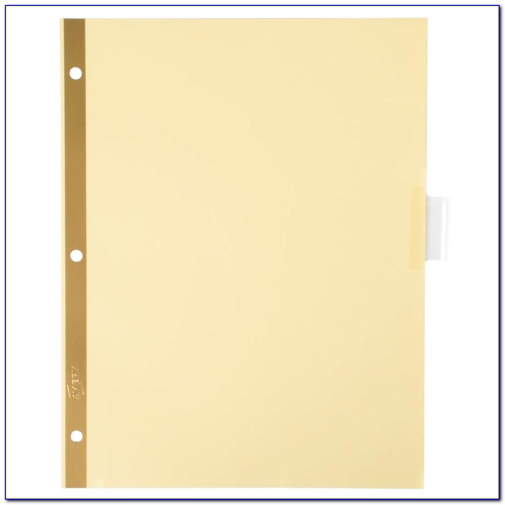 Avery Divider Templates 5 Tabs