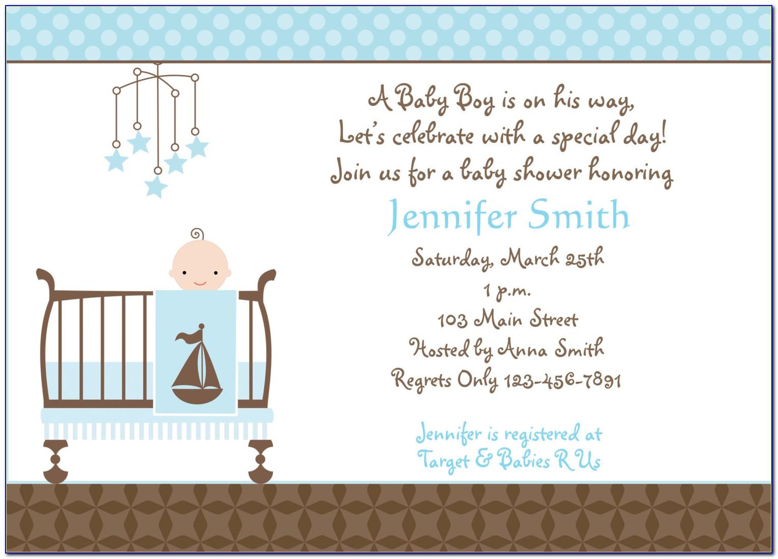 Baby Boy Shower Invitations Templates Free Download