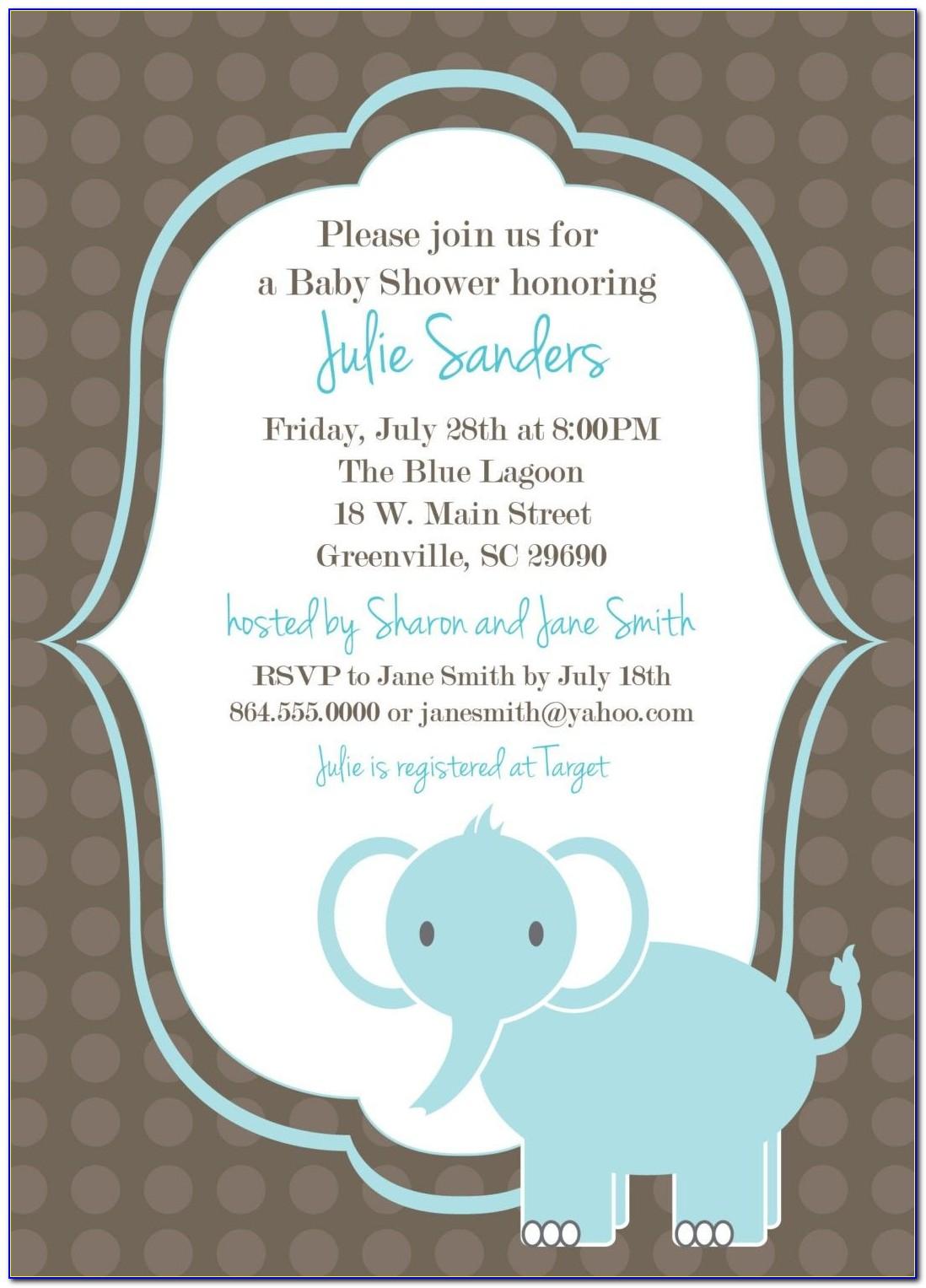 Baby Shower Invitations Templates Free For Word