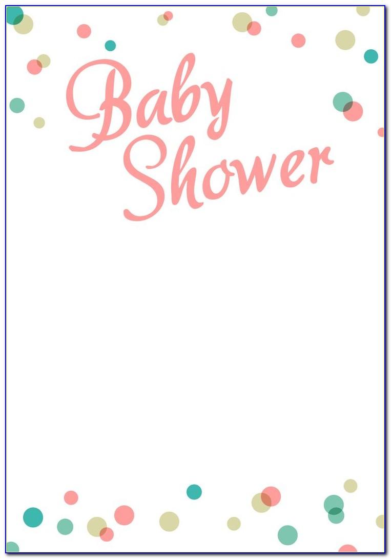 Baby Shower Templates Girl Free