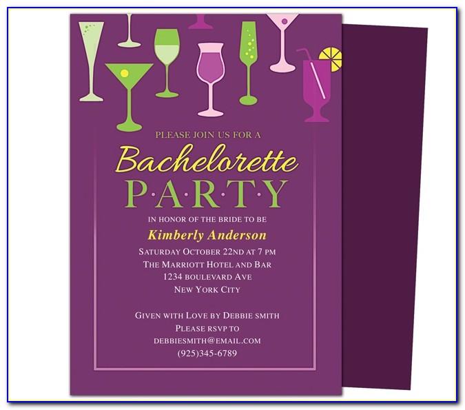 Bachelorette Party Invitation Template Word