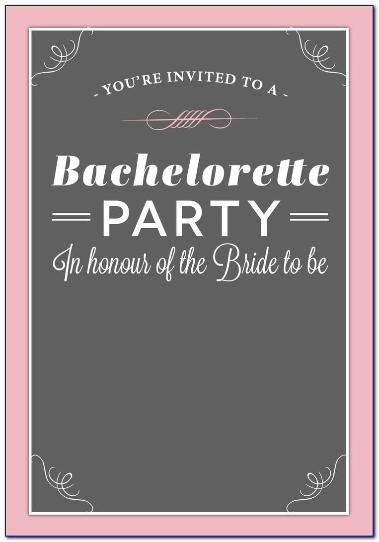 Bachelorette Weekend Invitation Template