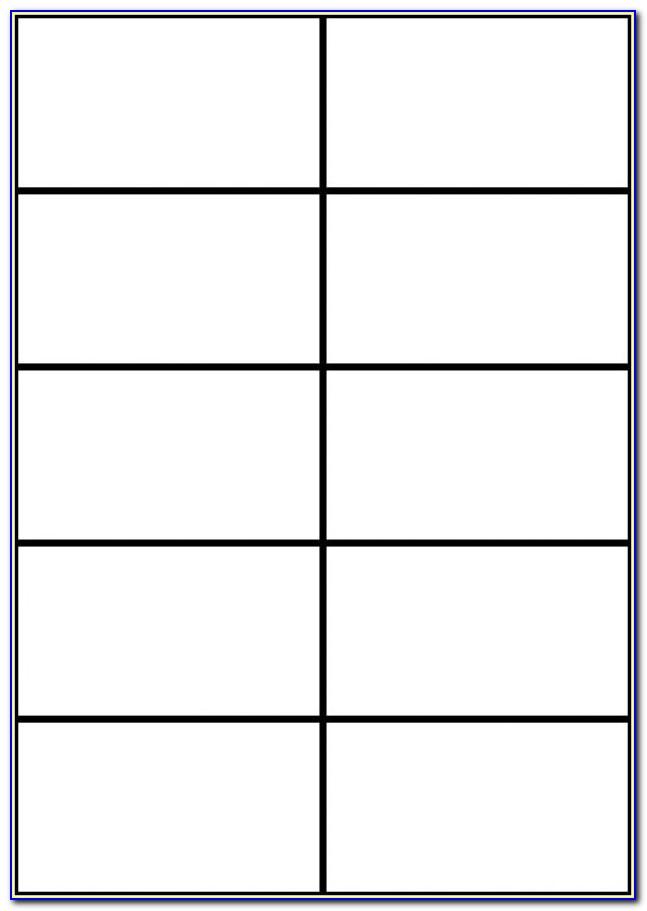 Blank Flashcard Template Free Download