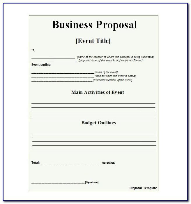 Business Proposal Template Doc Free Download