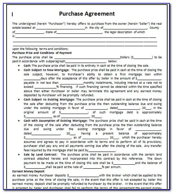 Business Purchase Agreement Template Word