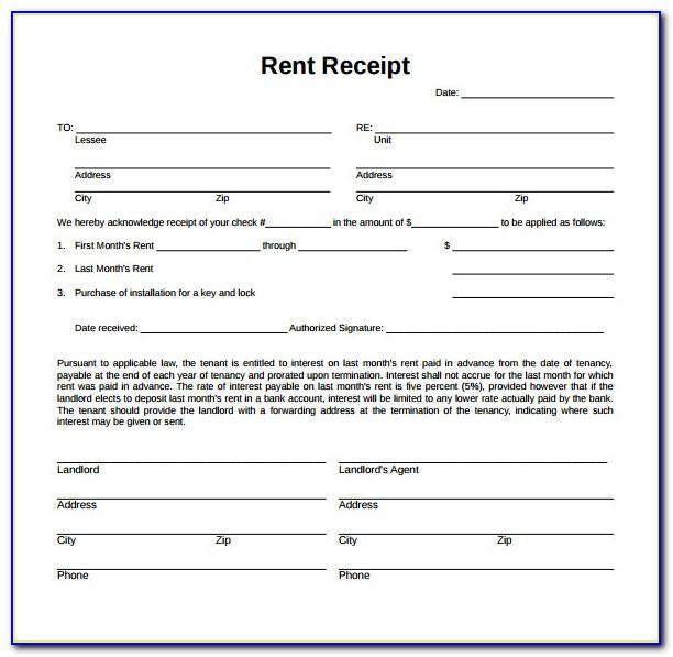 Car Rental Receipt Template Download