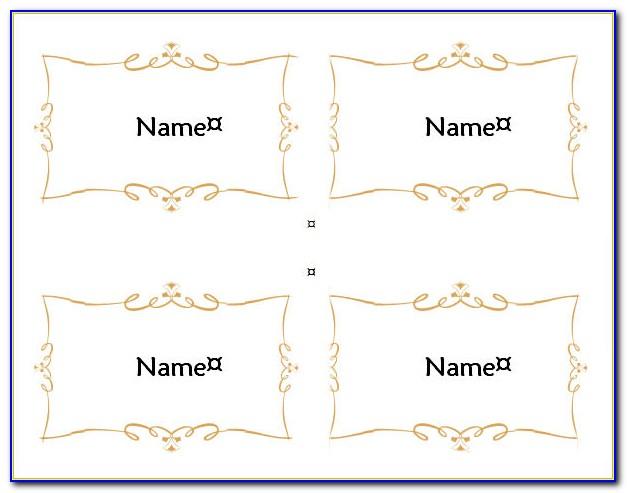 Christmas Name Place Cards Template