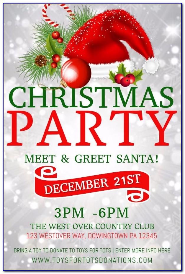 Christmas Party Flyer Template Free Psd
