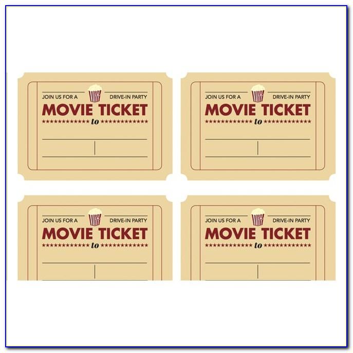 Cinema Ticket Invitation Template