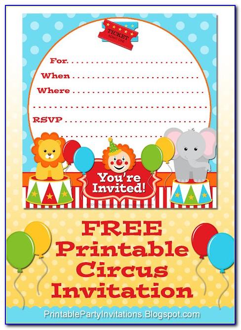 Circus Tent Invitation Template Free