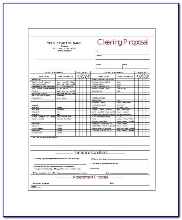 Cleaning Estimate Template Download