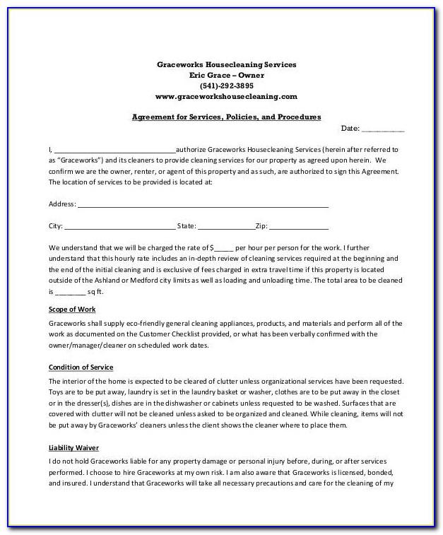 Commercial Cleaning Service Contract Template