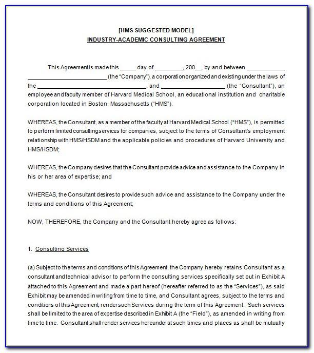 Consulting Agreement Template Short Free