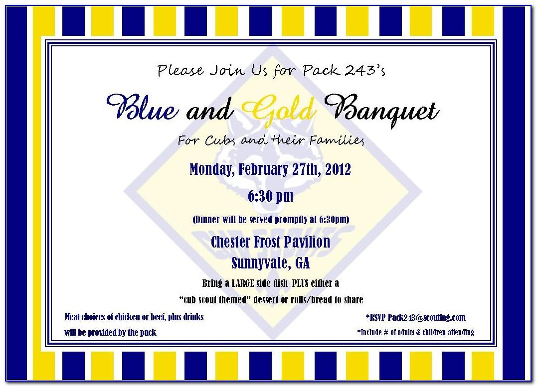 Cub Scout Blue And Gold Banquet Program Template