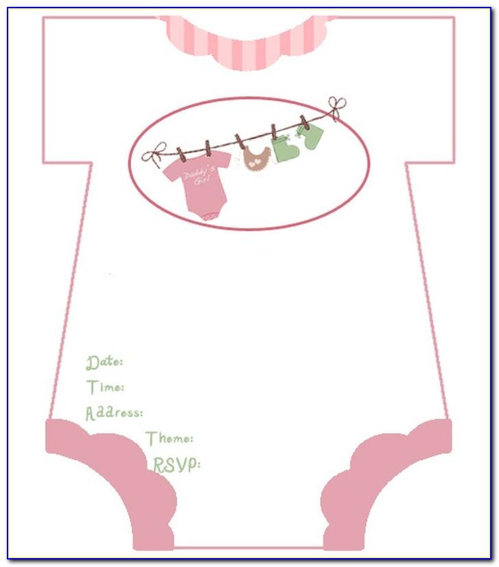 Diaper Baby Shower Invitations Printable Template