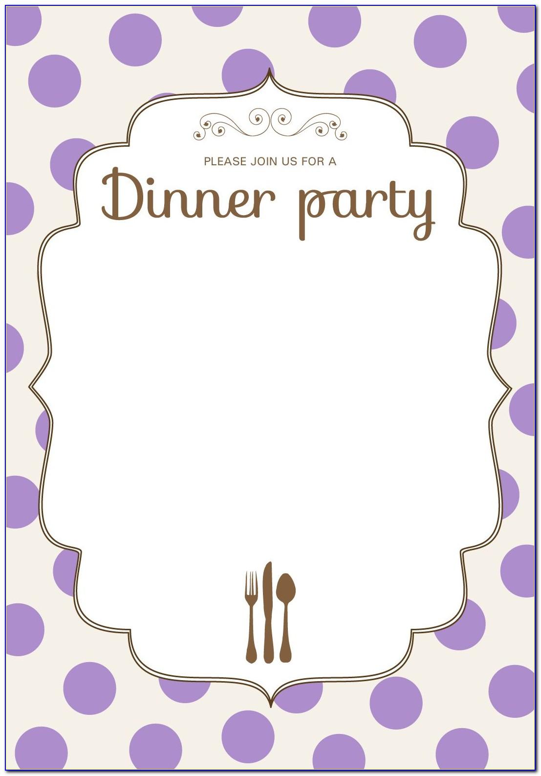 Dinner Party Invitation Templates Free
