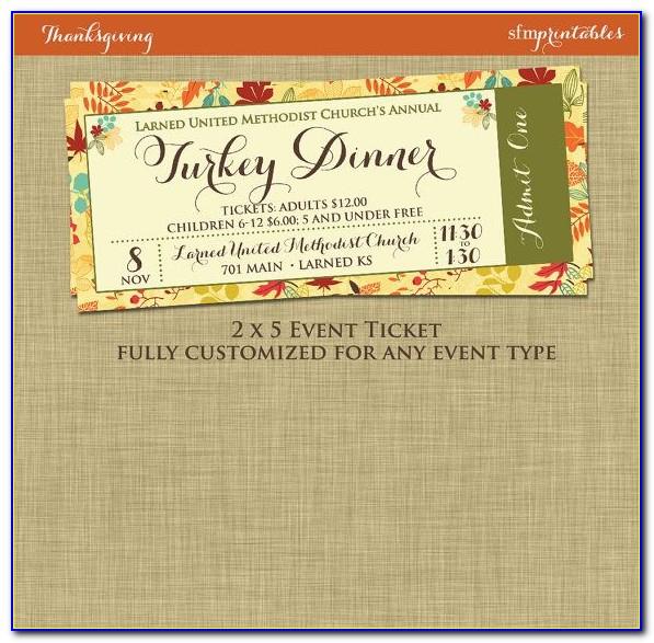 Dinner Ticket Template Free