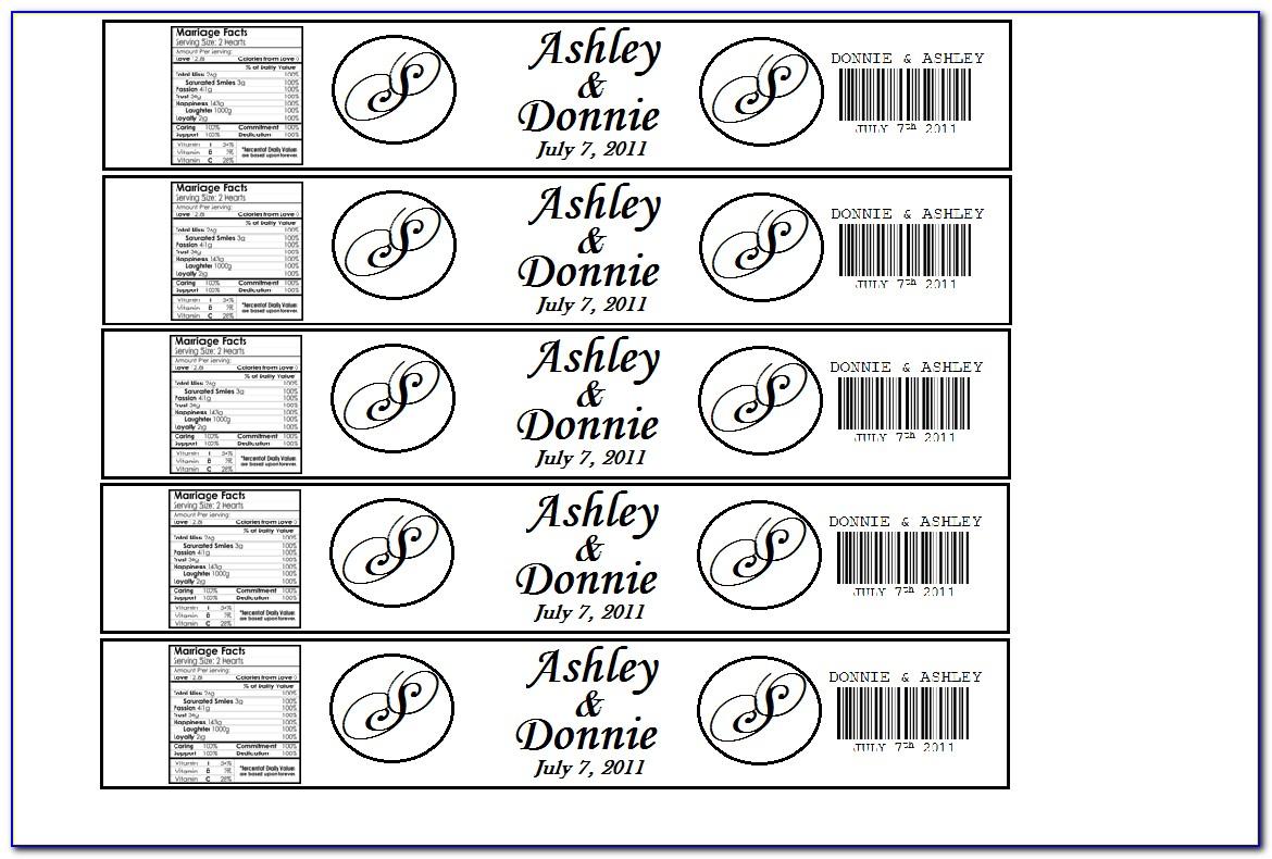 Diy Personalized Water Bottle Labels Template