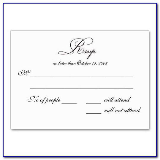 Diy Rsvp Wedding Cards Template