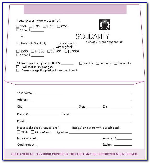 Donation Envelope Template Free