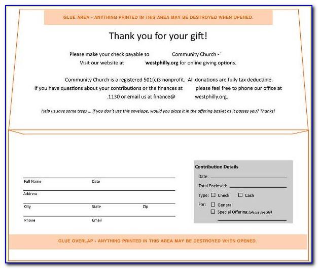 Donation Envelope Template Indesign
