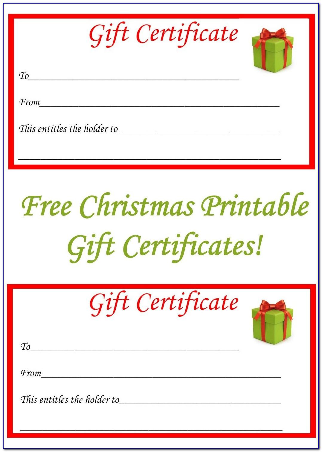 Downloadable Gift Certificate Templates