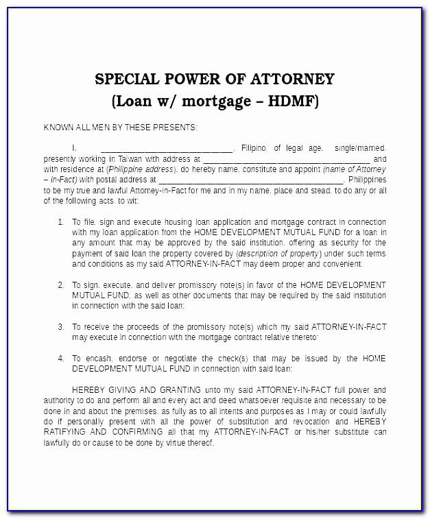 Durable Power Of Attorney Template Illinois